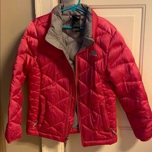 Girls north face puffy coat